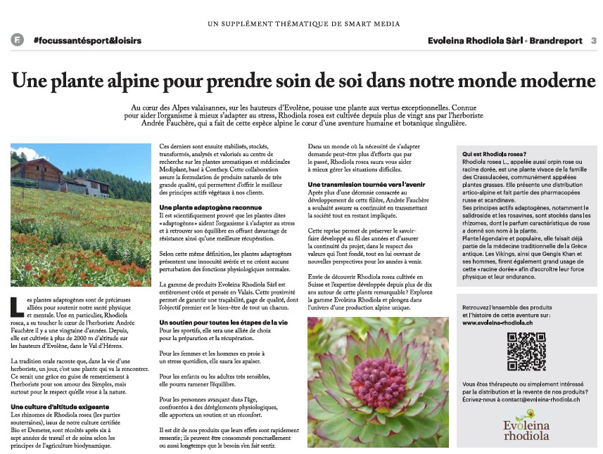 article de presse matin dimanche Evoleina