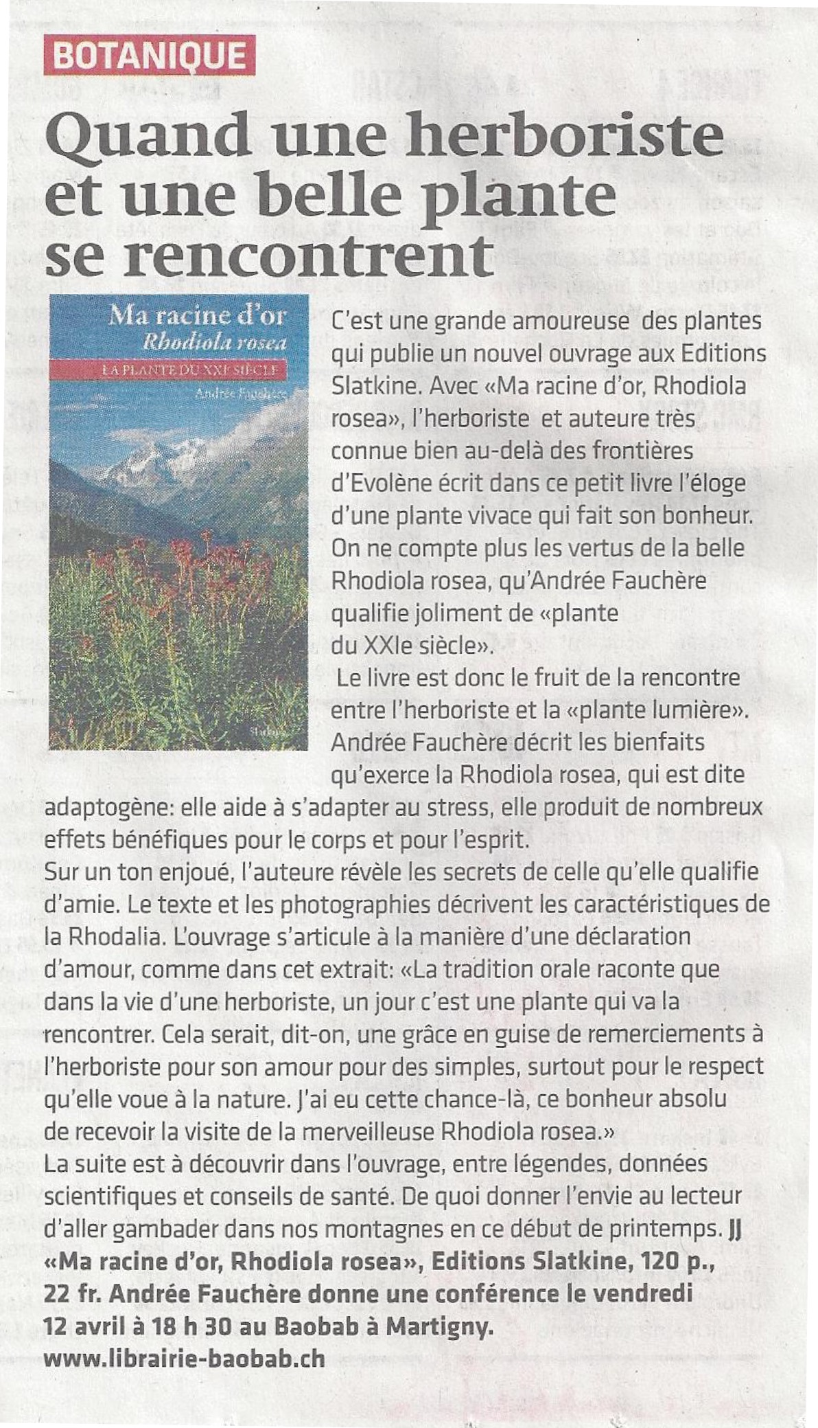 NOUVELLISTE RHODIOLA 300319